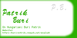 patrik buri business card